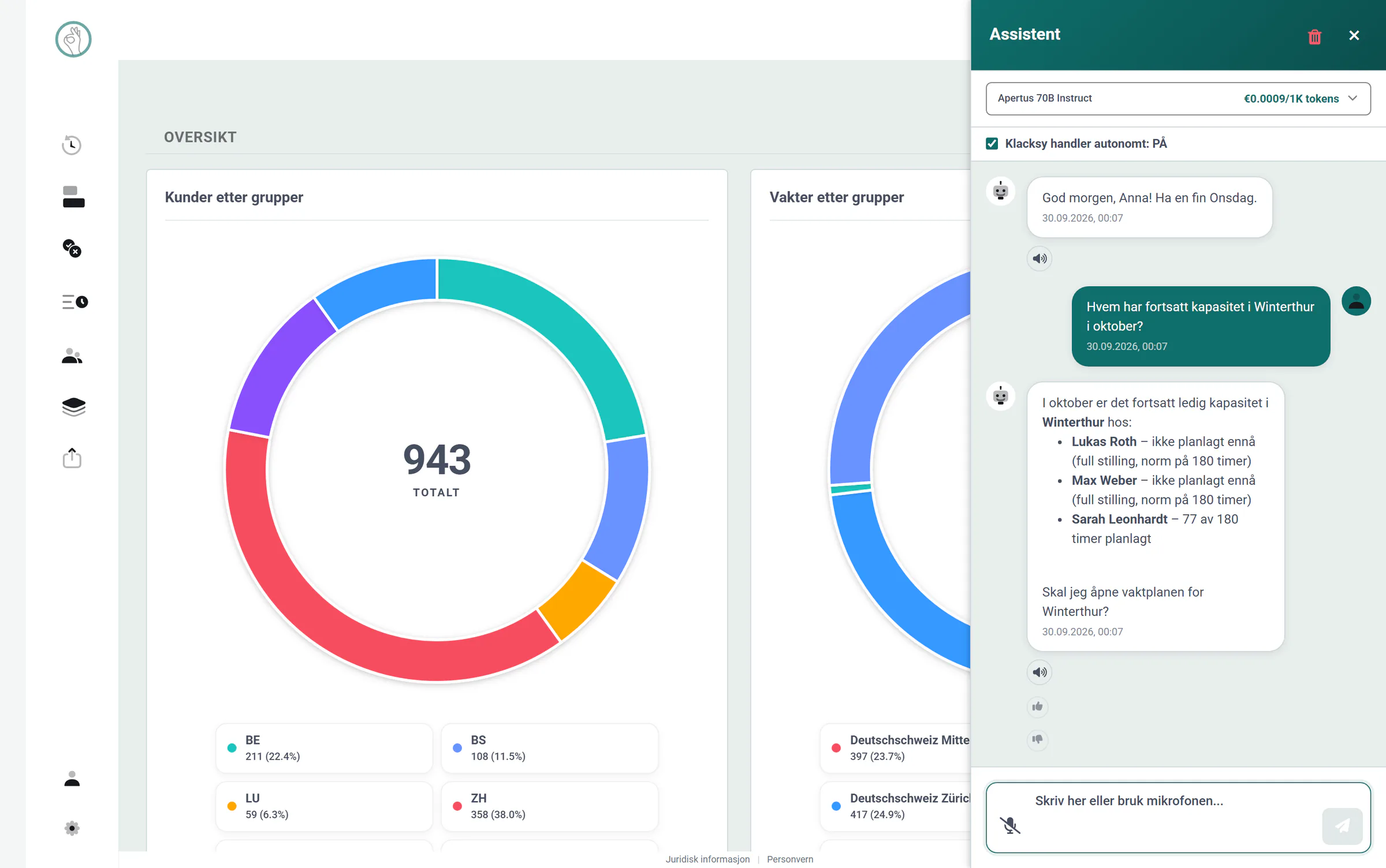 Klacksy AI-assistent i Klacks