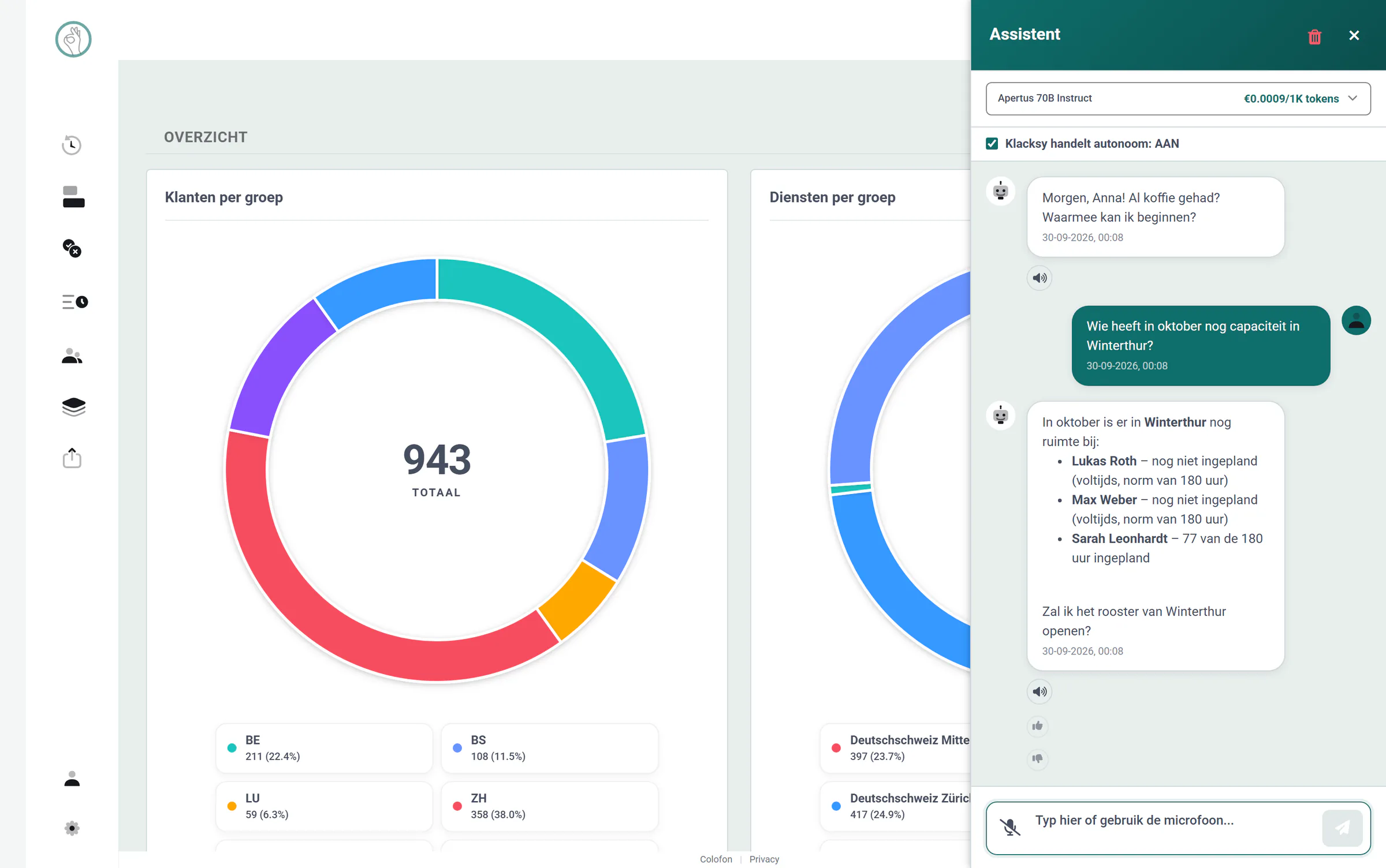 Klacksy AI-assistent in Klacks